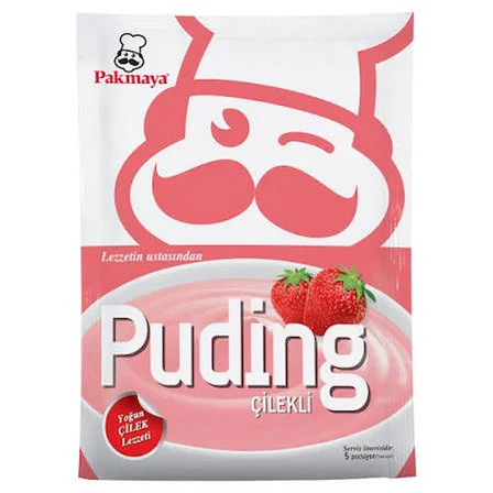 Pakmaya Puding Çilekli 125 gr x 6 Adet