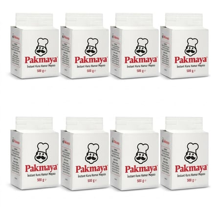 Pakmaya Instant Kuru Hamur Mayası 500 gr x 8 Adet