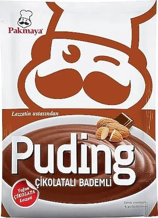 Pakmaya Puding Çikolatalı-Bademli 125 gr x 6 Adet