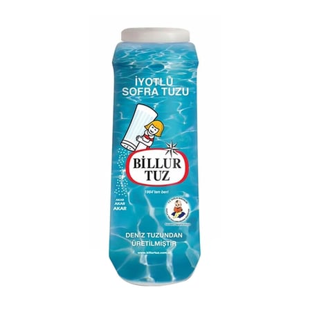 Billur Tuz Plastik Tuzluklu 500 G x 8 Adet