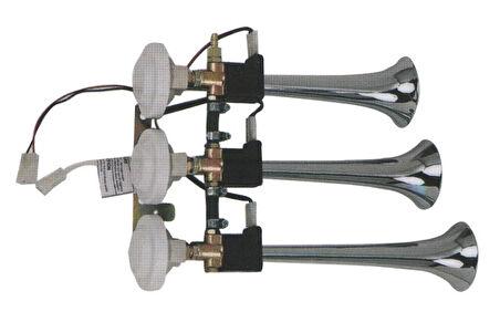 Unıversal Korna Uclu Dalıdalı 12v Krom Kaplama - Seger 82eh12.000.03k