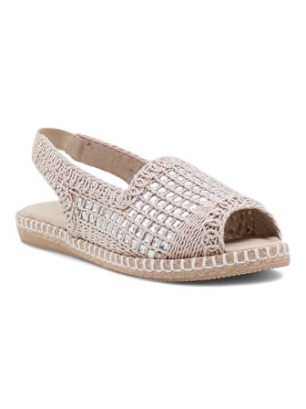PANDORA MODA Y25.82.111 KADIN HASIR SANDALET KREM