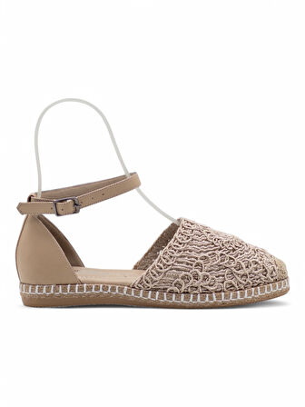 PANDORA MODA Y25.82.221 KADIN HASIR SANDALET KREM