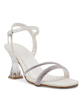 PANDORA MODA Y25.50.700 İKİ ŞERİT TAŞLI KADIN ŞEFFAF TOPUKLU ABİYE SEDEF