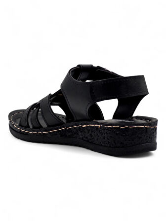 POLERO 58412 KADIN  SANDALET SİYAH