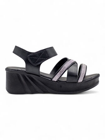 VOGA 2100-198 KADIN SANDALET SİYAH