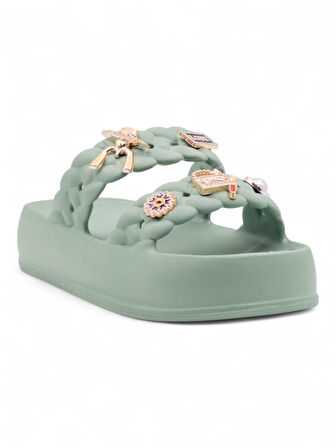 SONIMIX EZ0185.01 TAŞLI KADIN TERLİK HAKİ