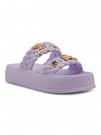 SONIMIX EZ0185.01 TAŞLI KADIN TERLİK LİLA