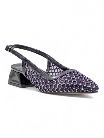 BERK FİLELİ ALÇAK TOPUKLU ABİYE SİYAH