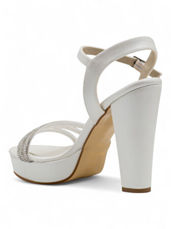 BERK TAŞLI PLATFORM YÜKSEK KALIN TOPUKLU ABİYE SEDEF