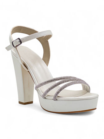 BERK TAŞLI PLATFORM YÜKSEK KALIN TOPUKLU ABİYE SEDEF