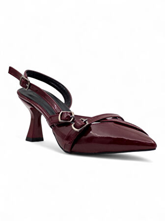 BERK ÇAPRAZ ATKI YÜKSEK TOPUKLU ABİYE RUGAN BORDO