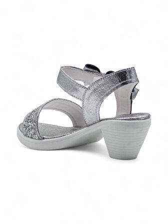 VARKAN TOPUKLU KIZ ÇOCUK SANDALET FÜME