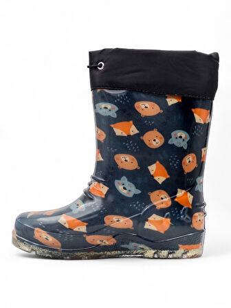 Emek İçi Yünlü Su Geçirmez Çocuk Yağmur Çizmesi