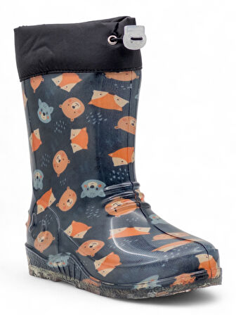 Emek İçi Yünlü Su Geçirmez Çocuk Yağmur Çizmesi