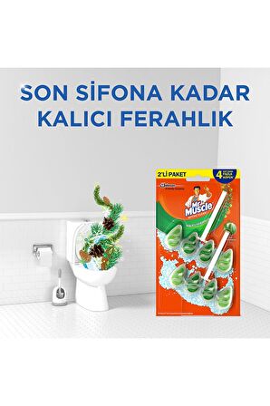 Active Clean Klozet Blok Tuvalet Temizleyici Çam Kokulu 2'li Paket 77.2 g