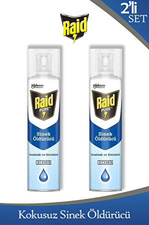 Pure Sineklere Karşı Etkili Kokusuz Sprey 300 ml x 2 Adet