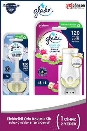 Elektrikli Oda Kokusu Kit Bahar Çiçekleri & Yedek Temiz Çarşaf Ferahlığı