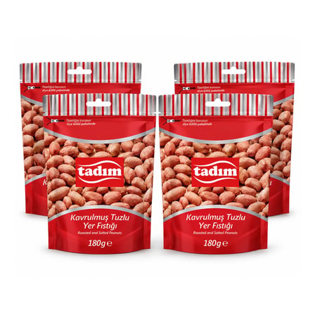 Tadım Tuzlu Yer Fıstığı 180 Gr 4 lü