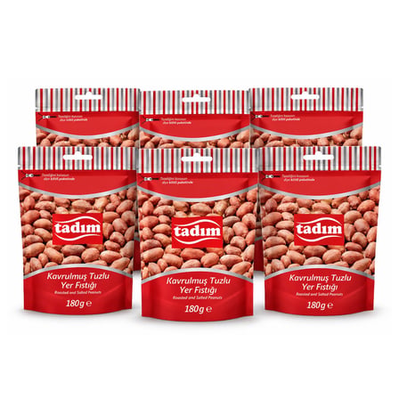 Tadım Tuzlu Yer Fıstığı 180 Gr 6 lı