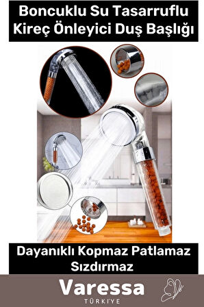 Yeni Nesil Özel Zeolid Taşlı Yüksek Emisyon Güçlü Boncuklu Su Tasarruflu Kireç Önleyici Duş Başlığı
