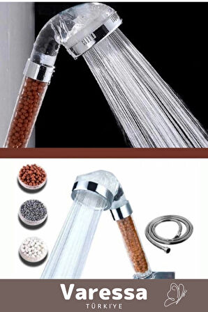 Yeni Nesil Özel Zeolid Taşlı Yüksek Emisyon Güçlü Boncuklu Su Tasarruflu Kireç Önleyici Duş Başlığı