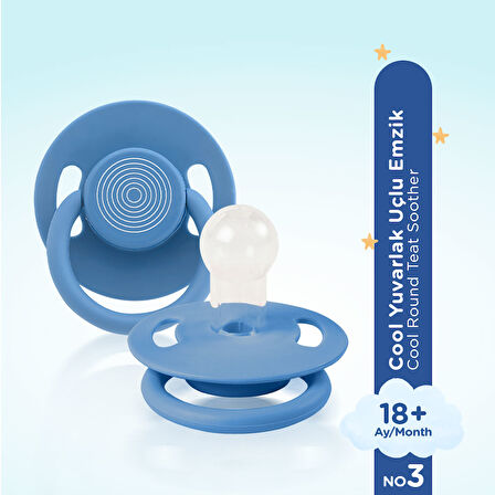Wee Baby Cool Yuvarlak Uçlu Emzik No:3 - MAVİ