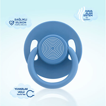 Wee Baby Cool Yuvarlak Uçlu Emzik No:3 - MAVİ
