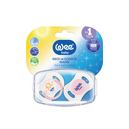 Wee Baby Gece Ve Gündüz Emzik No:1 0-6 Ay Mavi No:152