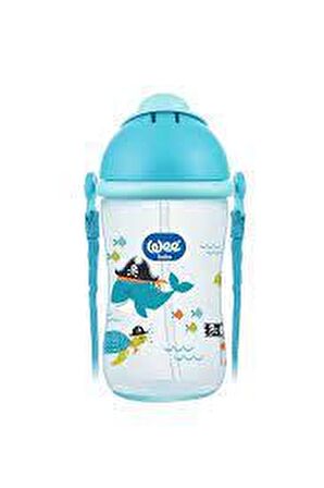 Wee Baby Desenli Pipetli Bardak 380 ml Pembe 6+Ay / 171