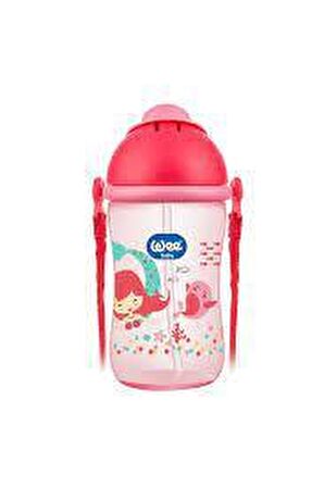 Wee Baby Desenli Pipetli Bardak 380 ml Pembe 6+Ay / 171