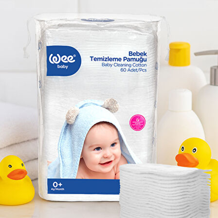 Wee Baby 60'lı Bebek Temizleme Pamuğu