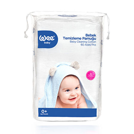 Wee Baby 60'lı Bebek Temizleme Pamuğu