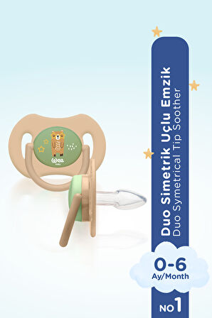 Wee Baby Duo Simetrik Uçlu Emzik 0-6 Ay No:1