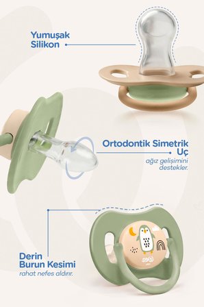 Wee Baby Duo Simetrik Uçlu Silikon Emzik 6-18 Ay