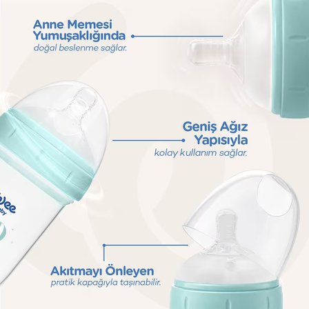 Wee Baby Nanninom Antikolik Geniş Ağızlı Biberon 250 ml 0-6 Ay