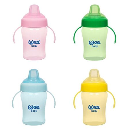 Wee Baby Colorful Akıtmaz Kulplu Bardak Mavi 240 ml 775