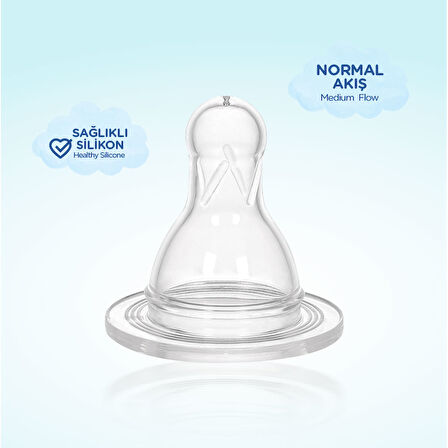 Wee Baby Yuvarlak Uçlu Silikon Biberon Emziği Normal Akış No:2