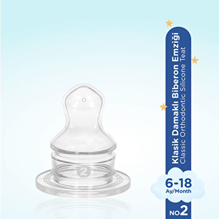 Wee Baby Damaklı Silikon Biberon Emziği Normal Akış No:2