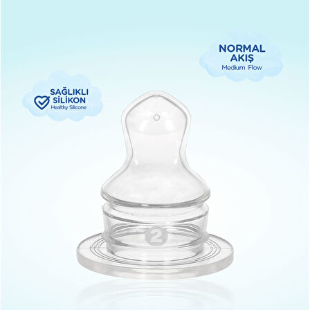 Wee Baby Damaklı Silikon Biberon Emziği Normal Akış No:2