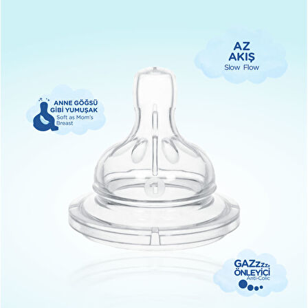 Wee Baby Silikon Biberon Emziği Geniş Ağızlı No:1