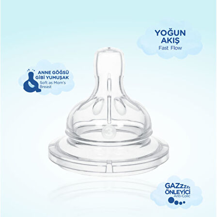 Wee Baby Silikon Biberon Emziği Yoğun Akış No:3