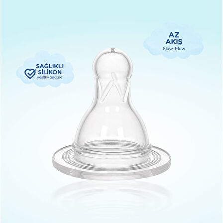 Wee Baby Silikon Biberon Emziği Az Akış No:1