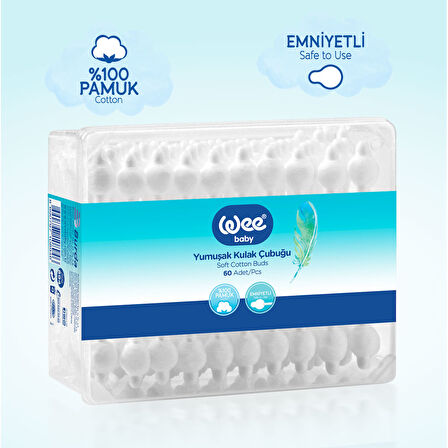Wee Baby 60'lı Emniyetli Kulak Çubuğu