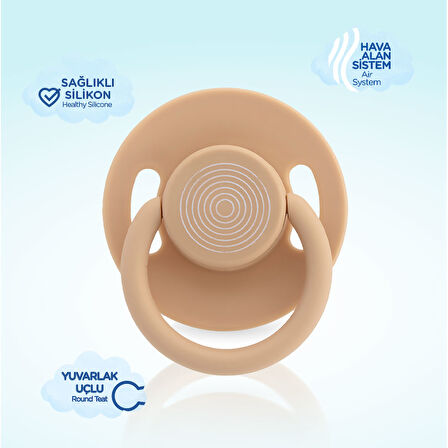 Wee Baby Cool Yuvarlak Uçlu Emzik No:2 - KREM