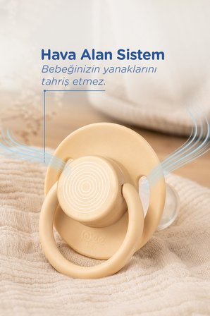 Wee Baby Cool Yuvarlak Uçlu Silikon Emzik 18+ Ay Krem