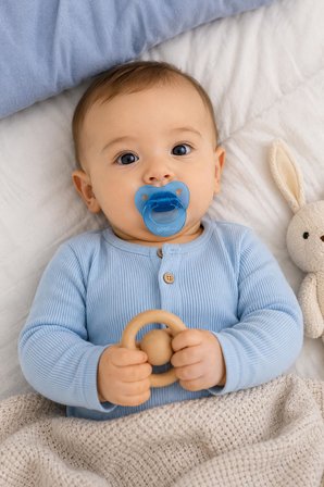 Wee Baby 2’li Damaklı Silikon Emzik 0-6 Ay Erkek