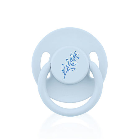 Wee Baby Pure Yuvarlak Uçlu Kauçuk Emzik No:1 - MAVİ