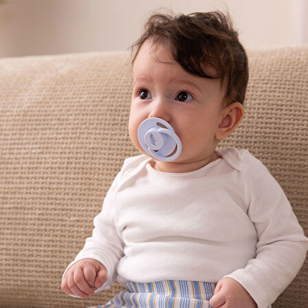 Wee Baby Pure Yuvarlak Uçlu Kauçuk Emzik No:2 - MAVİ