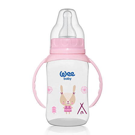Wee Baby Klasik Kulplu PP Biberon 150 ml - PEMBE